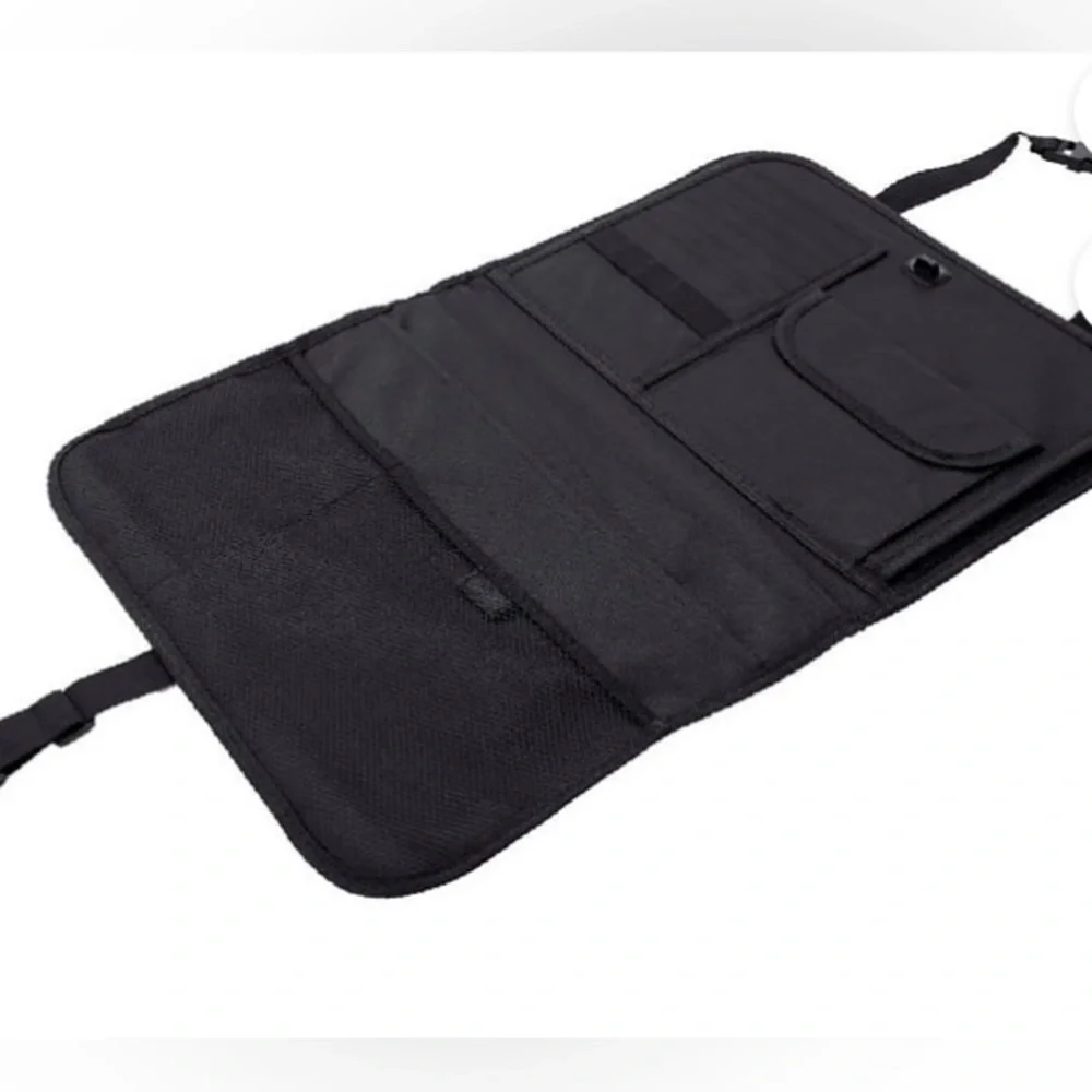 Auto Drive Universal Black Multi-Pocket Backseat Organizer